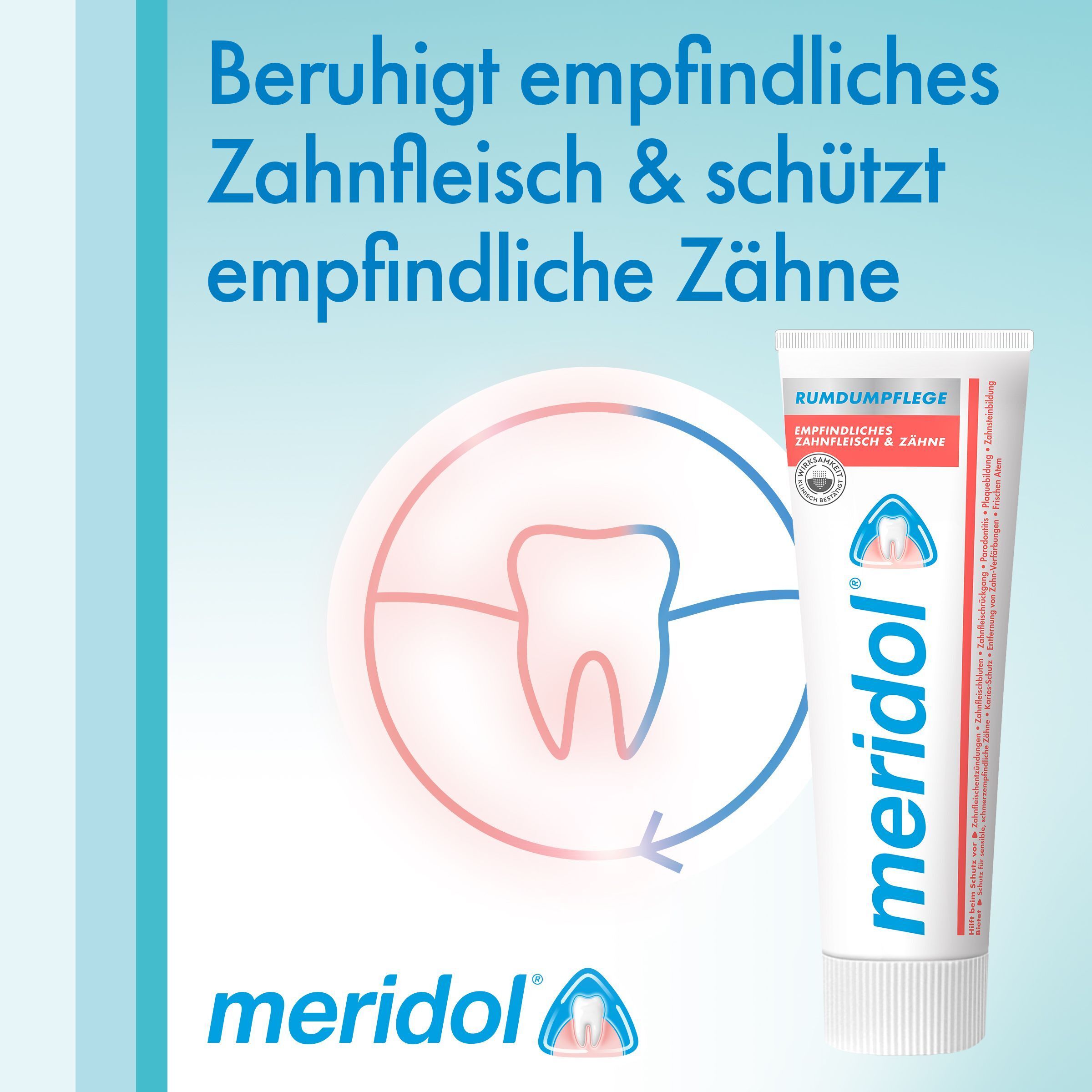 meridol Zahnfleisch-Rundumpflege Zahnpasta für empfindliches Zahnfleisch & Zähne
