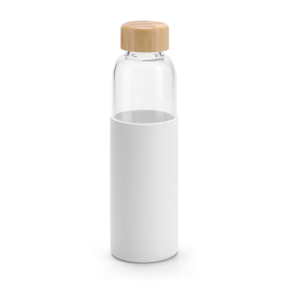 hi!dea 94699 - Bouteille 600mL en bambou et verre borosilicate