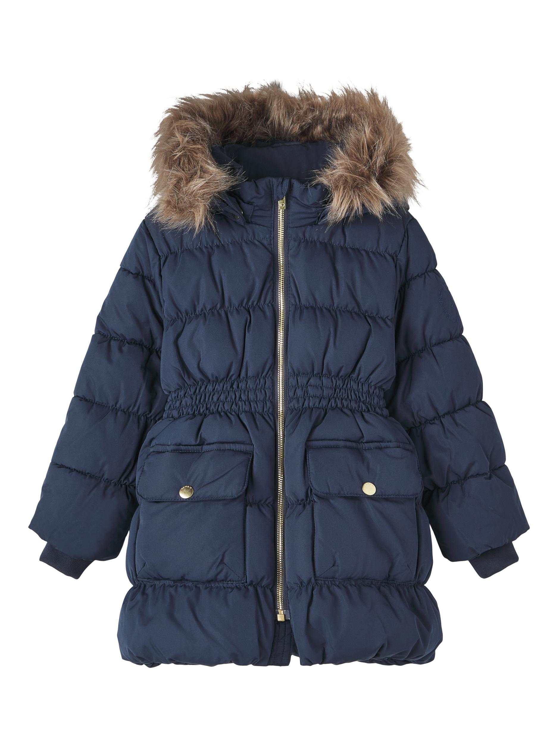 Daunen-Winterjacke NMFMETTY mit Kunstfell in dark sapphire