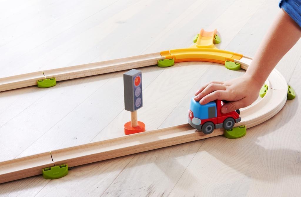 Fahrzeug KULLERBÜ – FEUERWEHR-LEITERWAGEN für Spielbahn