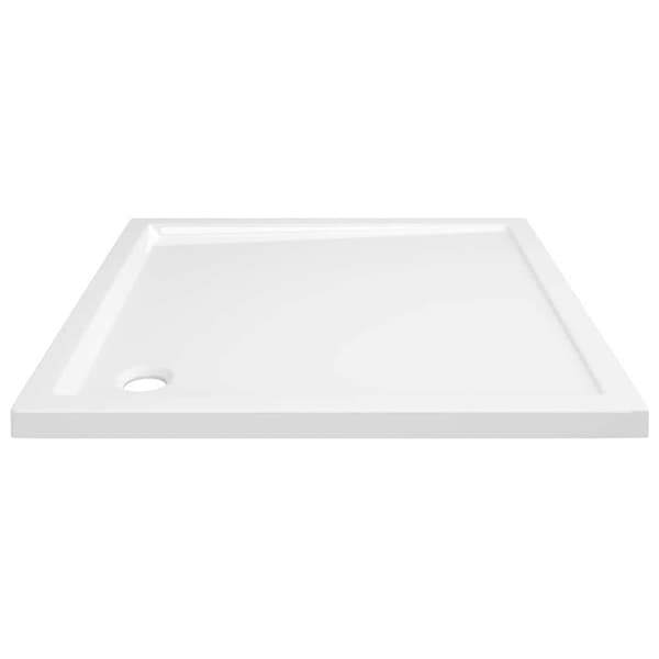 vidaXL Kvadratisk dusjbrett ABS hvit 80x80 cm