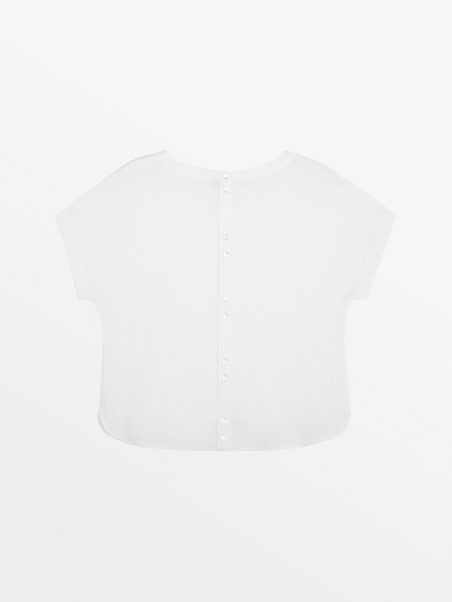 Blouse Femme Gaze de Coton Blanc