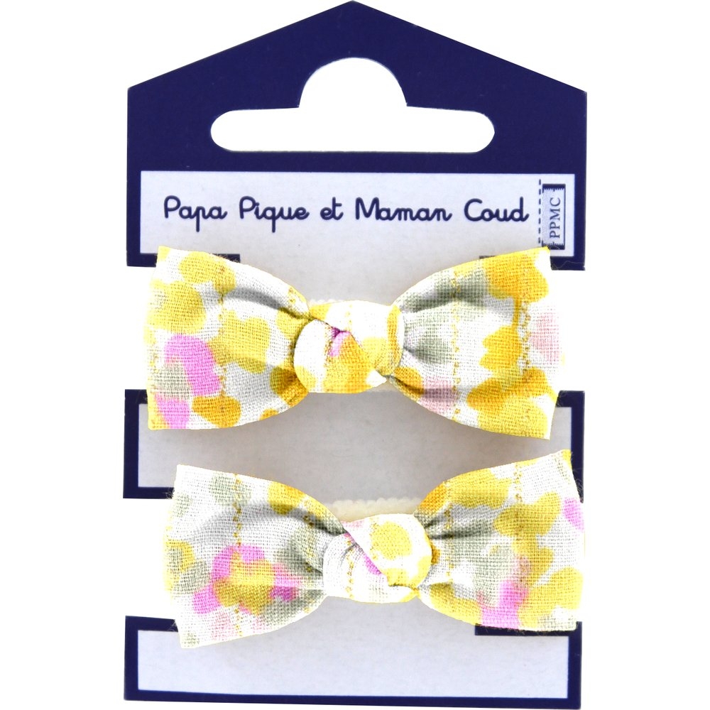 Mousse Petit Noeud Mimosa Jaune Rose
