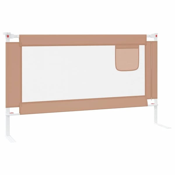 vidaXL Sengehest småbarn gråbrun 140x25 cm stoff