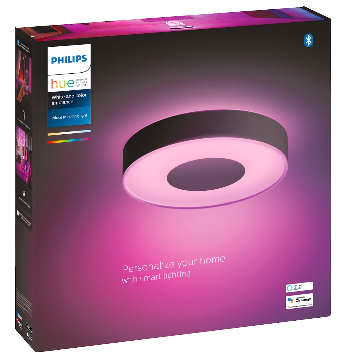 Philips Hue Infuse M taklampe (sort)