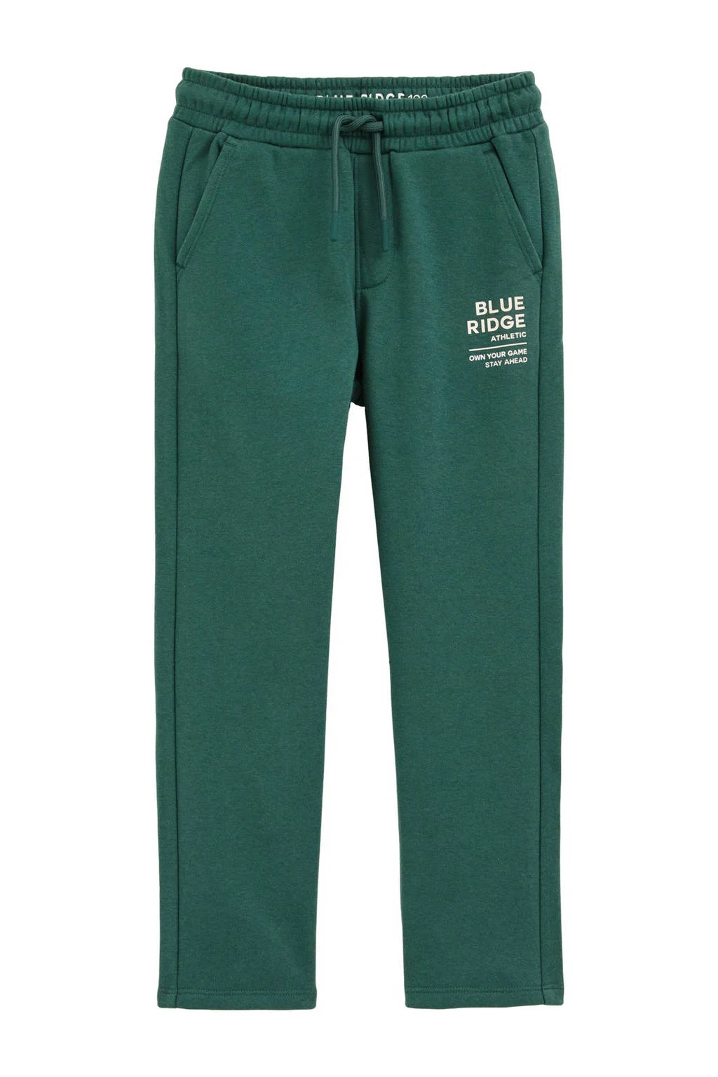 WE Fashion Blue Ridge straight sweatpant donkergroen