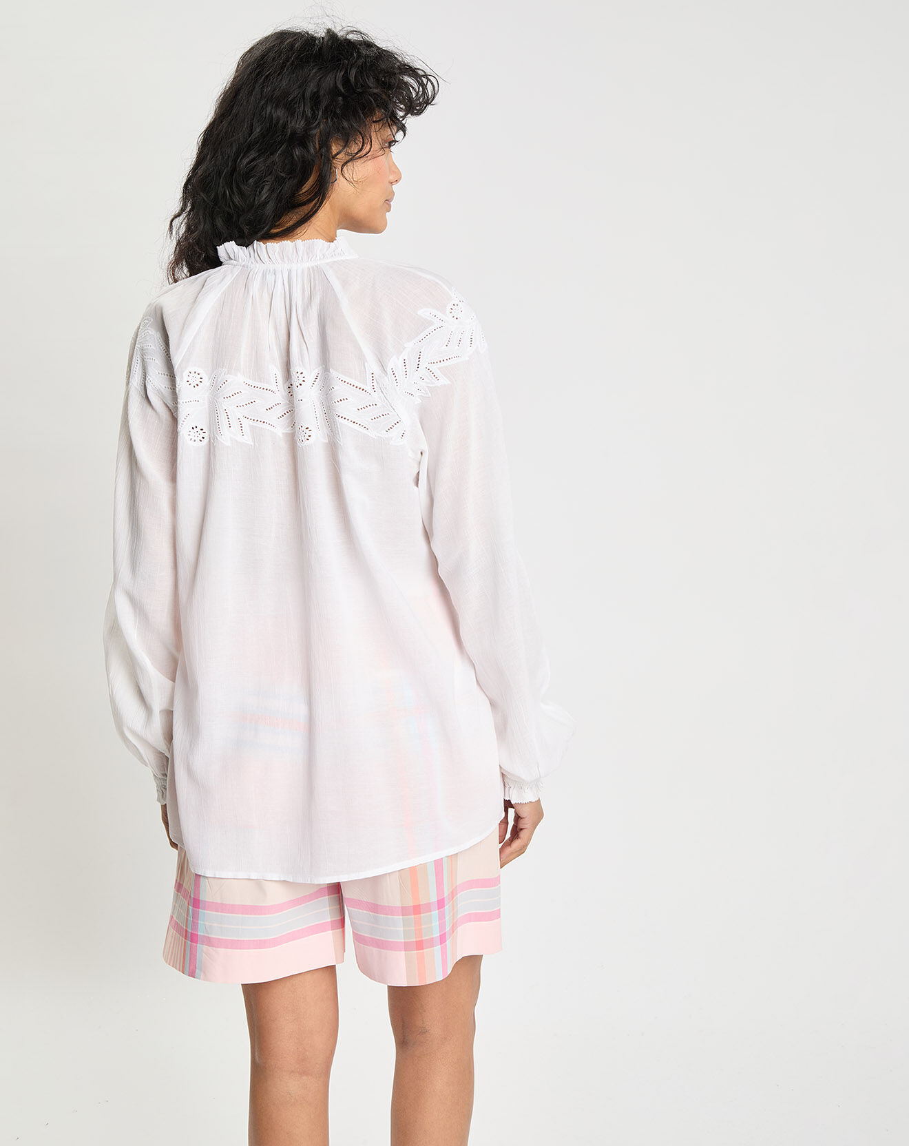 Tommy Hilfiger Blouse avec broderie anglaise blanche