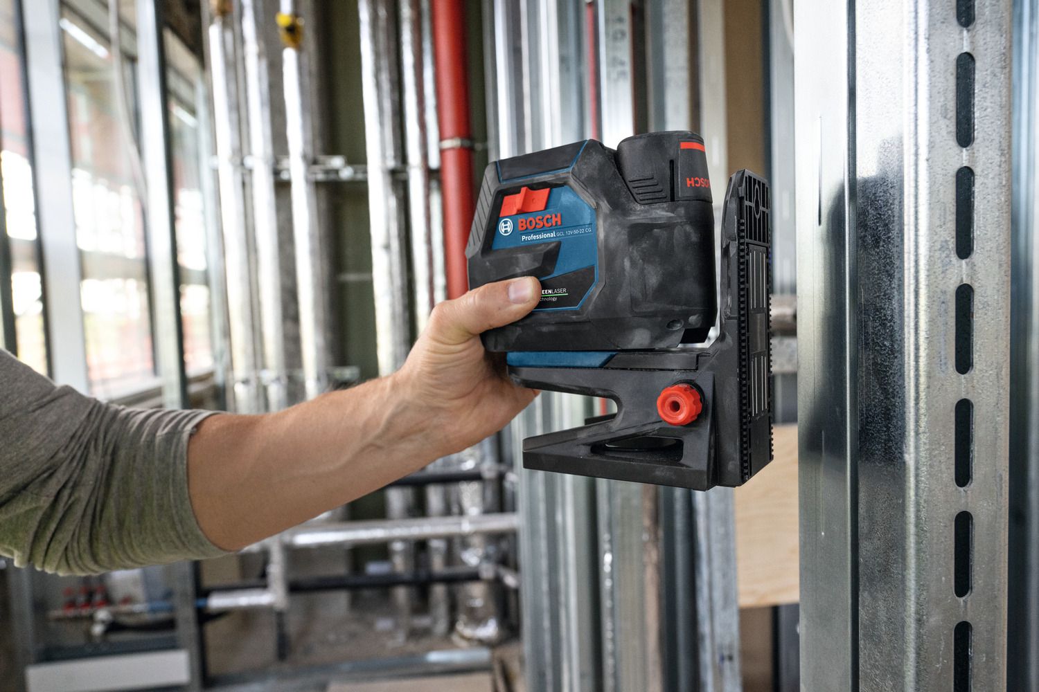 Bosch Professional GCL 12V-50-22 CG Punt- en kruislijnlaser groen 12V 2.0Ah in L-Boxx - 0601066S02