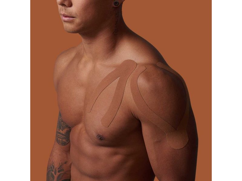 K-Tape My Skin medium brown 5 cm x 5 m Atmungsaktives Kinesiology Tape für Muskeln und Gelenke