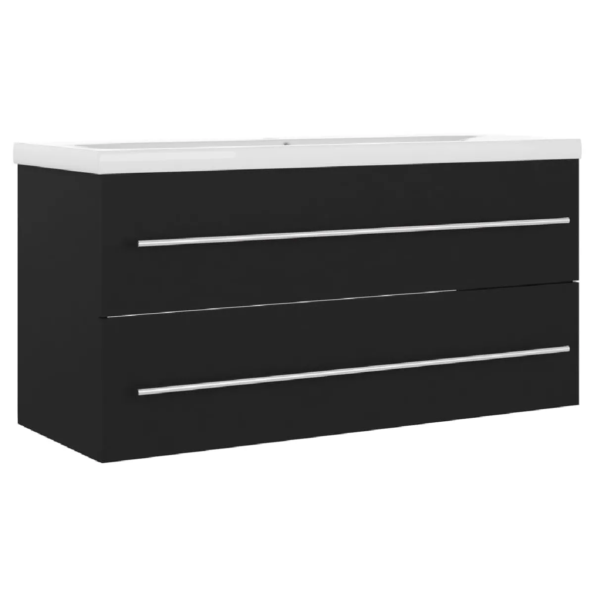 Armoire d'évier Vidaxl avec lavabo intégré - Noir