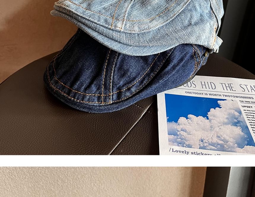 Cap Station - Denim krantenjongenspet