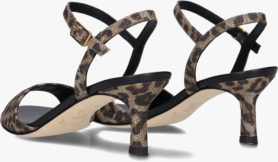 bruine unisa sandalen met hak nahia