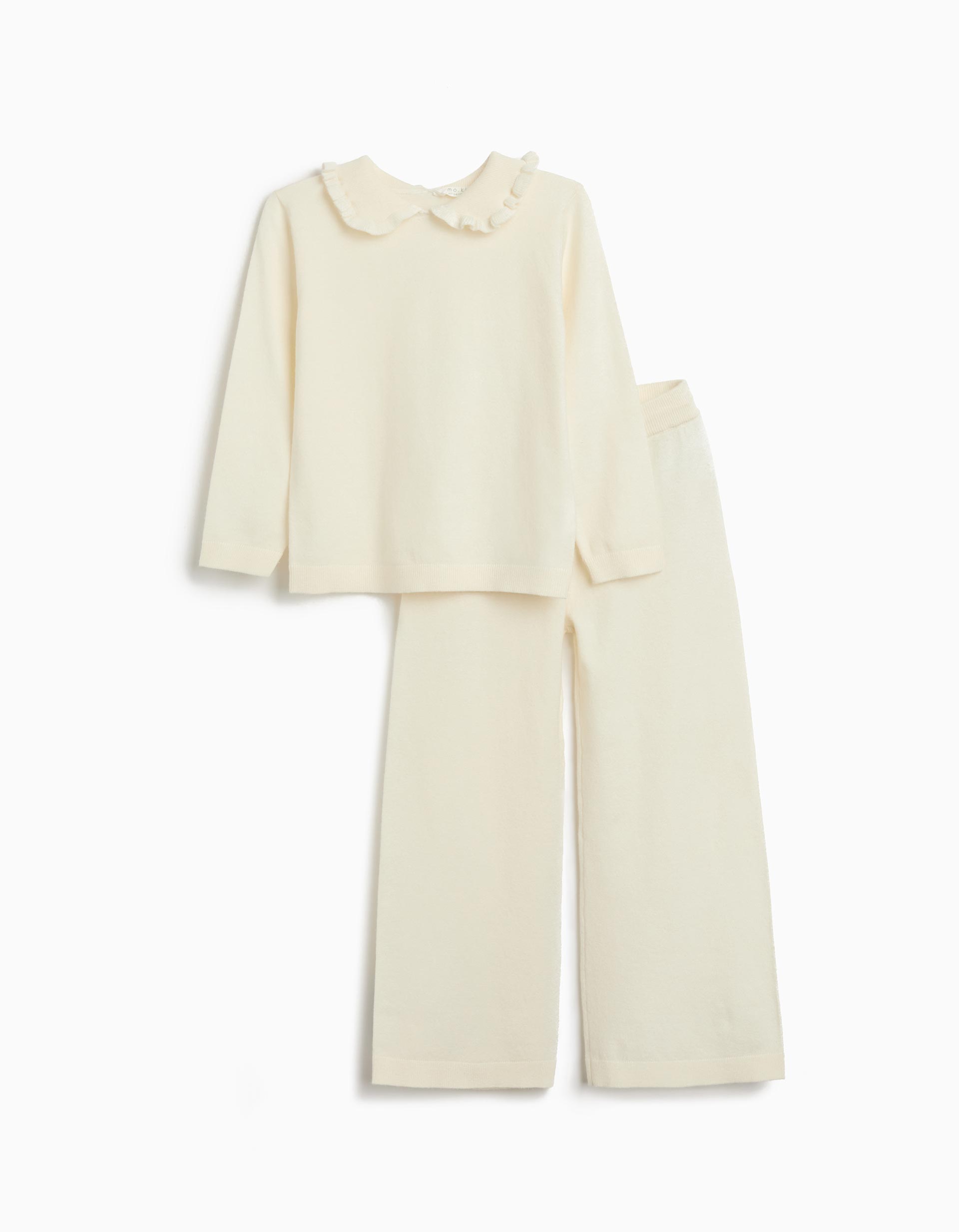 Conjunto Camisola e Calças, Menina, Branco