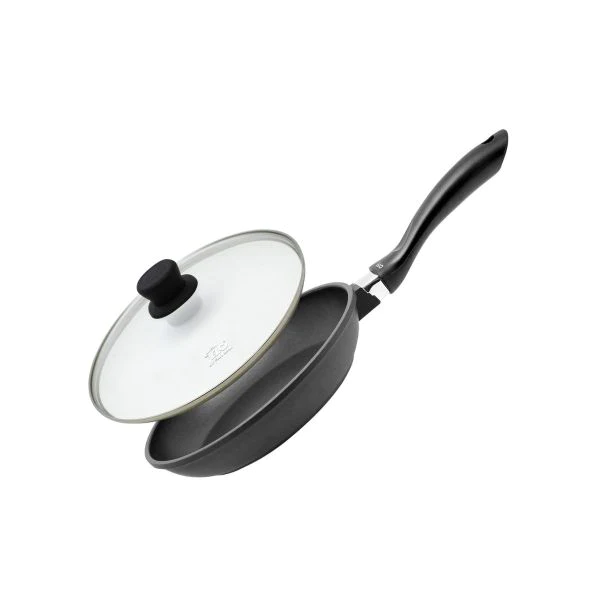 Poêle à frire en aluminium et couvercle en verre de 24 cm Alucast Elo