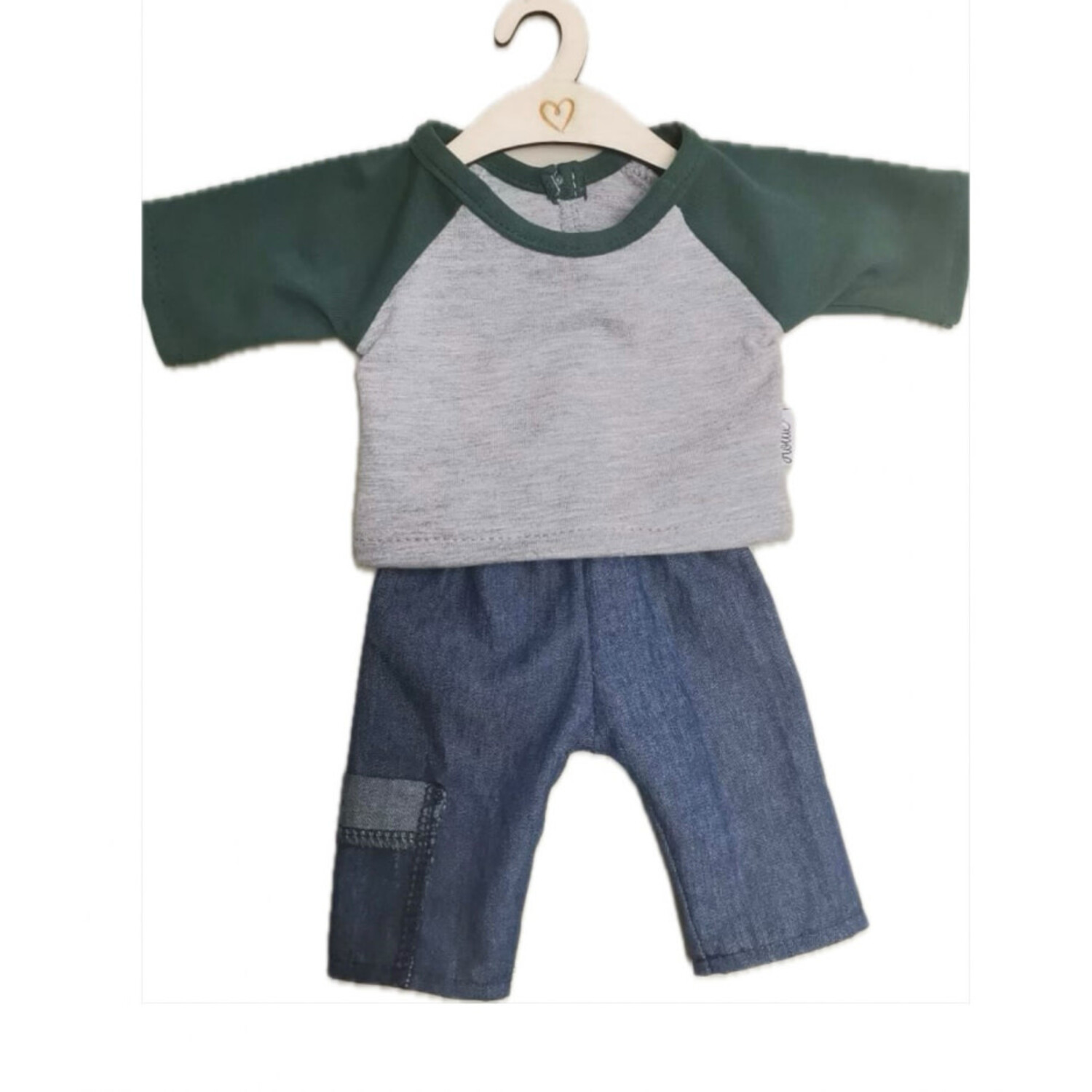 Hollie | Doll jeans and longsleeve grey