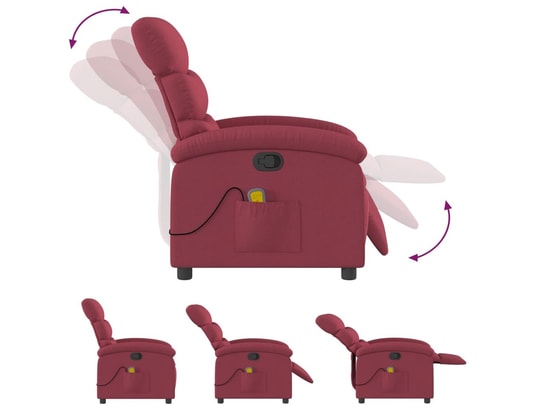VIDAXL - Fauteuil Relaxation Fauteuil de massage inclinable - Brun foncé - 70x92x99,5cm