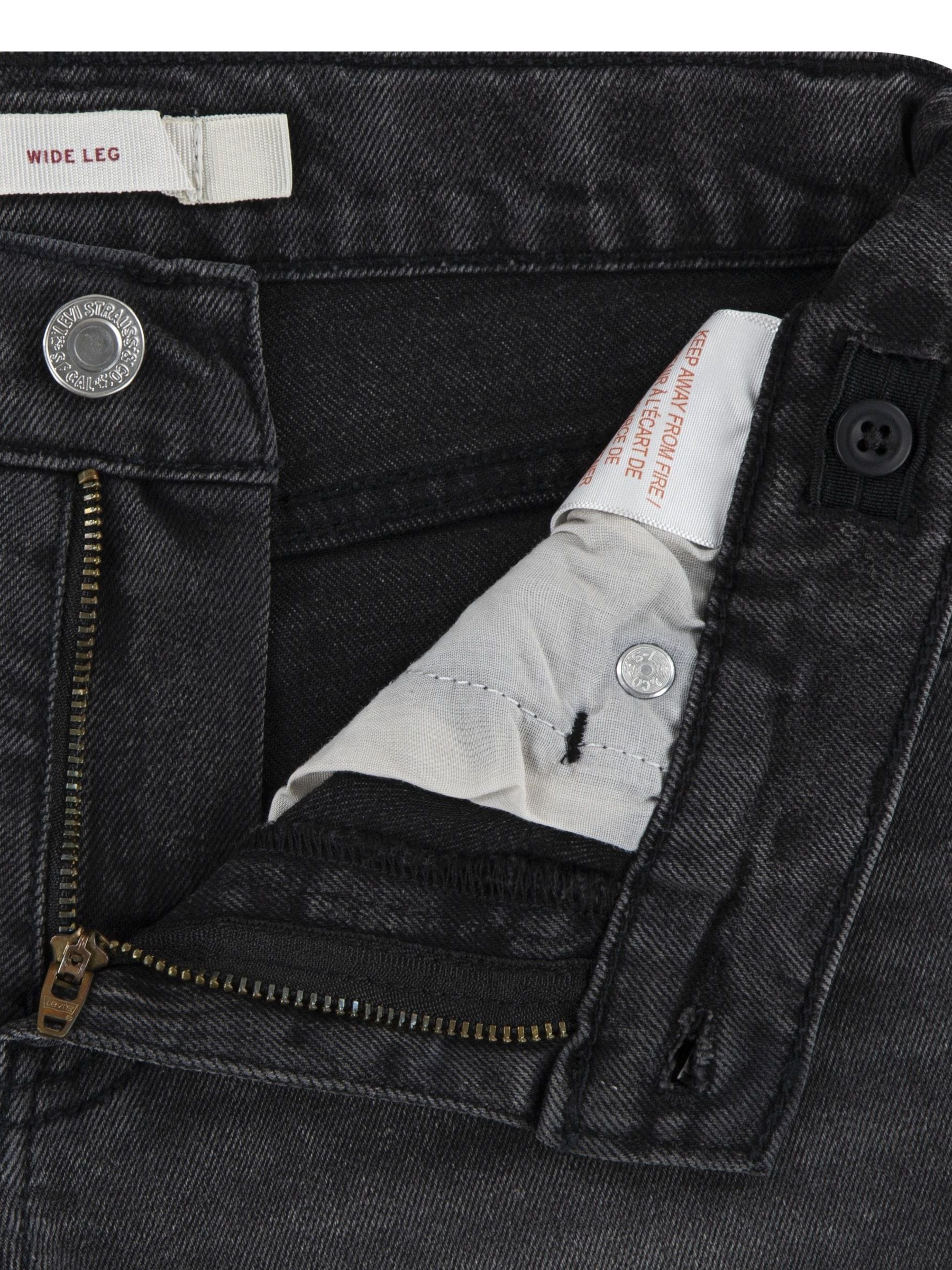 Zwart - Levi's® Logo Wide Leg Jeans
