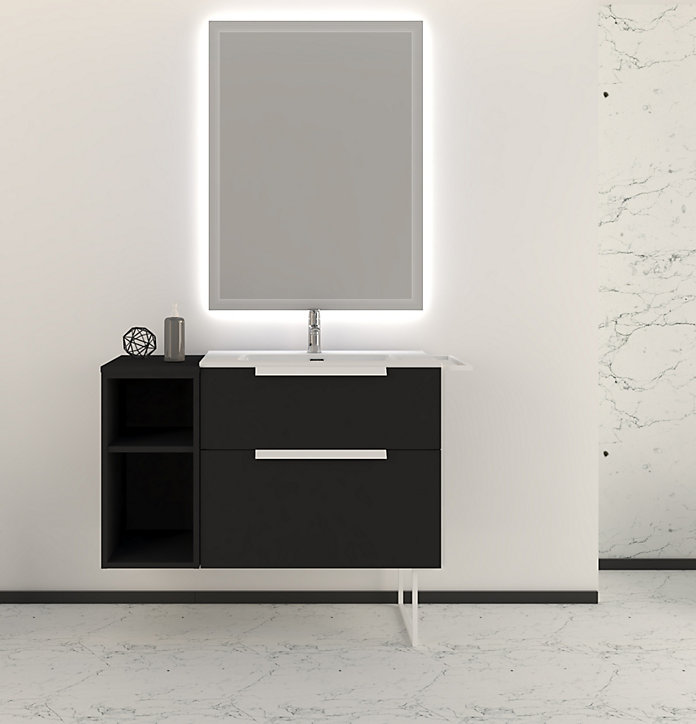 Pied pour porte serviette métal blanc Urban