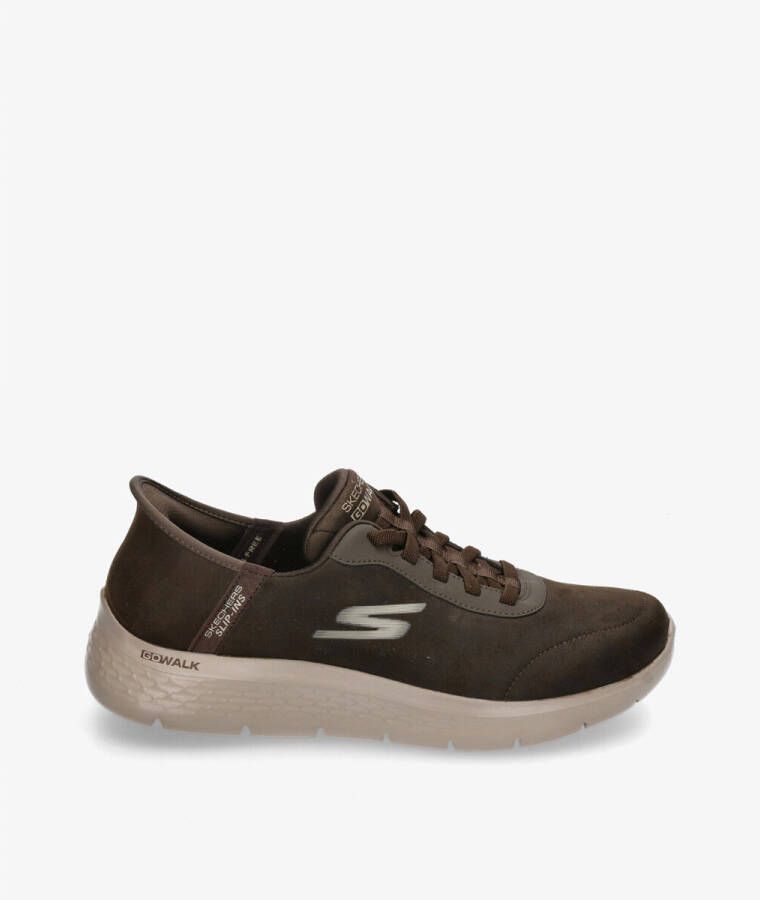 Skechers Go Walk Flex Smooth Motion Heren Instappers Bruin