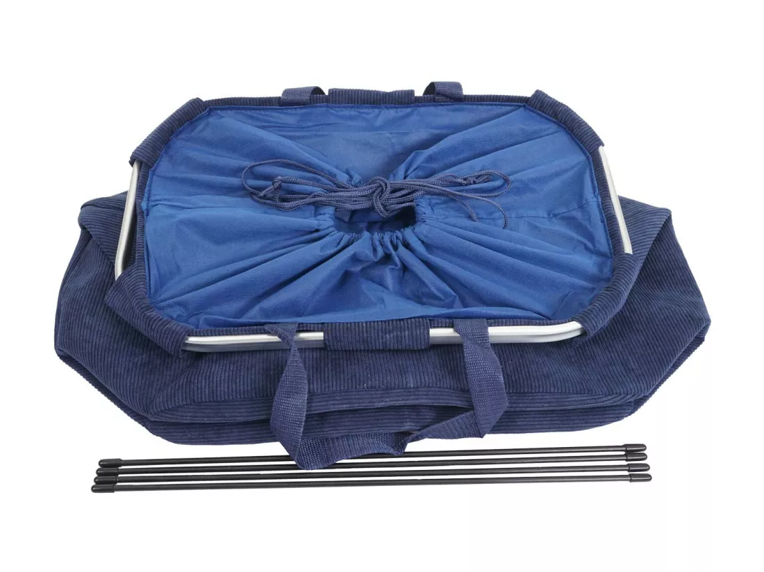 Collecteur de linge MCW-C34, velours bleu