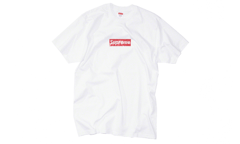 Supreme Swarovski Box Logo Tee White