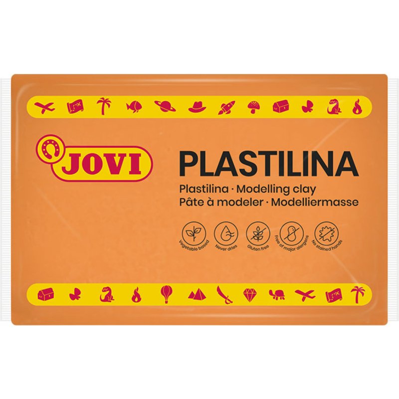 Pate a modeler jovi plastilina vegetale 350g      coloris orange