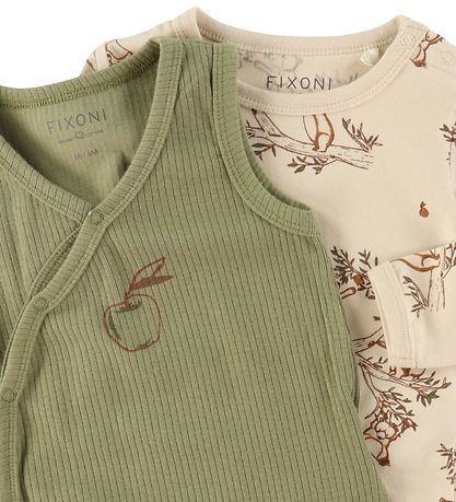 Fixoni Strampler m. Body l/ä - Sheer Bliss/Beige m. Bären
