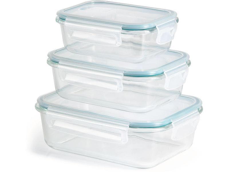 GOURMETmaxx Vorratsdose 3 Stück, Transparent Frischhaltedosen aus Glas