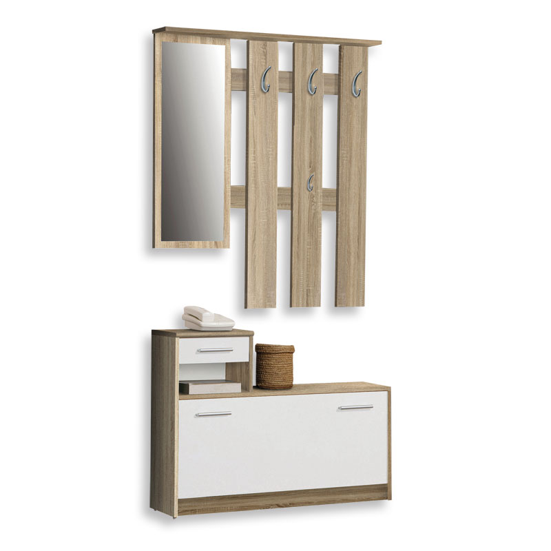 2-teiliges Garderoben-Set - Sonoma Eiche - 98 cm breit