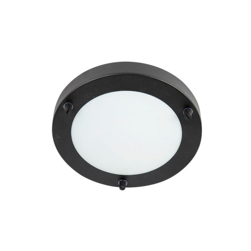 Moderne plafonnière zwart 18 cm IP44 - Yuma