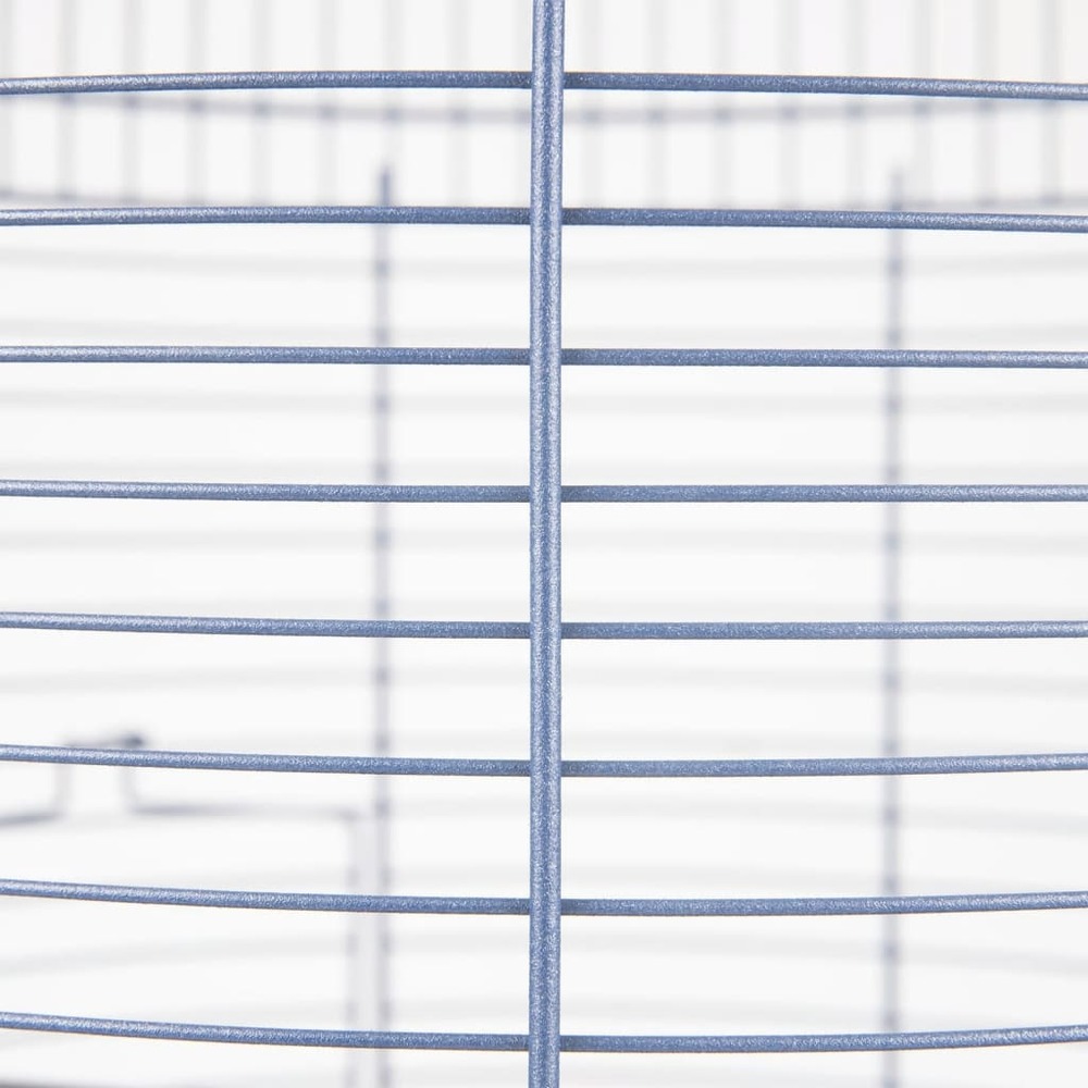 Cage à perruches sanna 2 35x35x67 cm bleu métallique