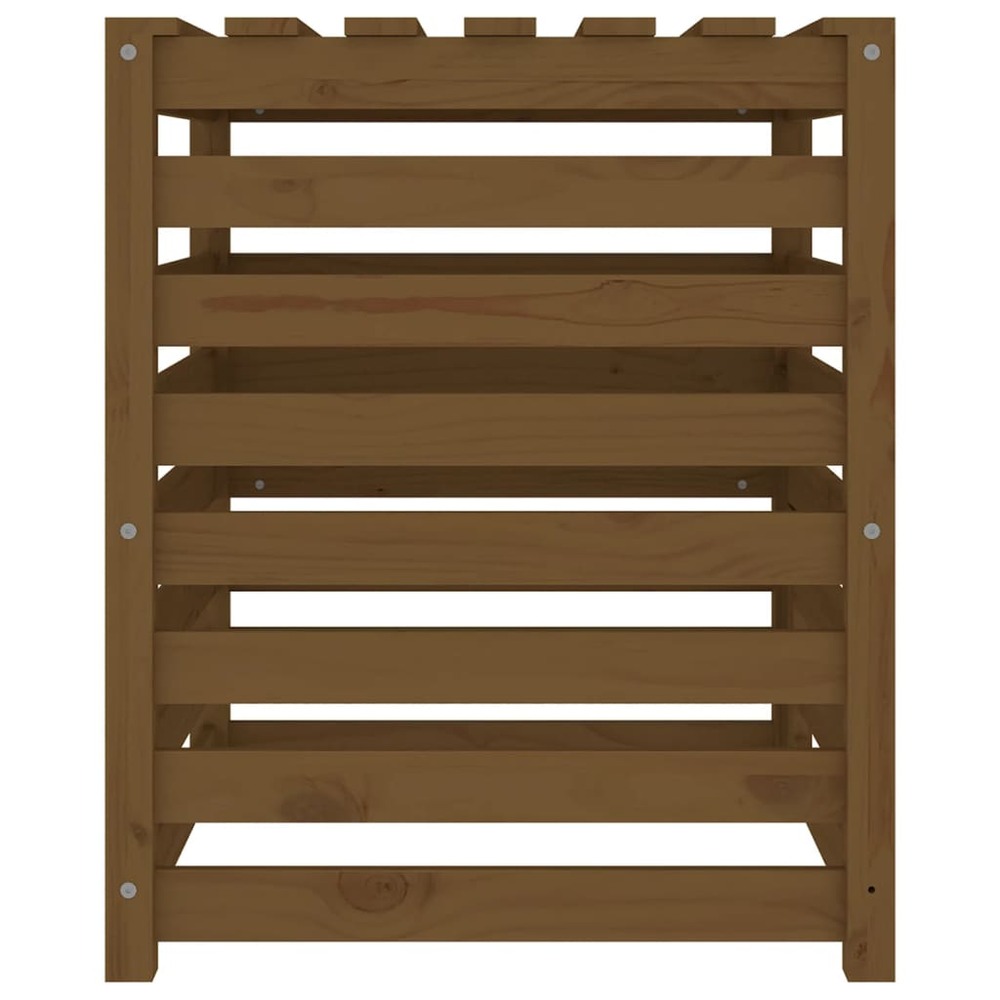 Composteur marron miel 63,5x63,5x77,5 cm bois massif de pin