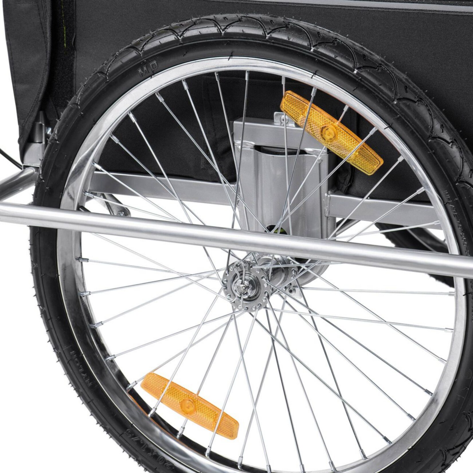 SAMAX Fahrradanhänger 2in1 Jogger - in Grün/Schwarz - Silver Frame