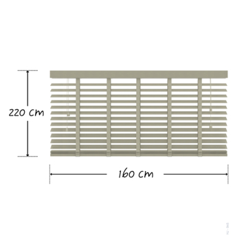 KARWEI houten jaloezie 50 mm leem (kleurnr. 945) 160x220 cm (bxh)