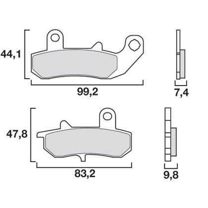 Plaquettes de freins Brembo Organique arrière