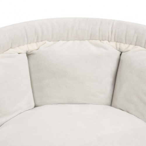 Cama redonda para animais de estimação Vidaxl com almofada bege