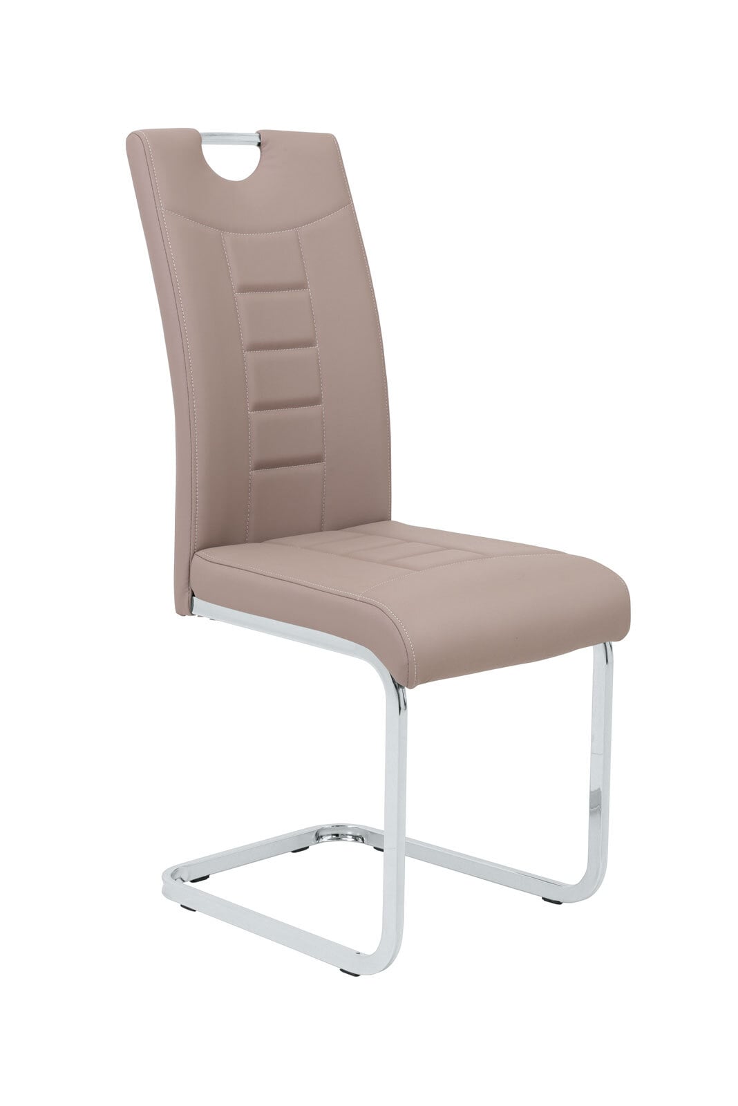 Stuhl Ruby Lederlook Grau