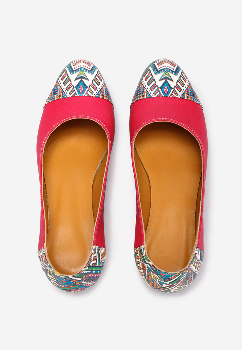 Chaussures femme en cuir naturel fuchsia Romina