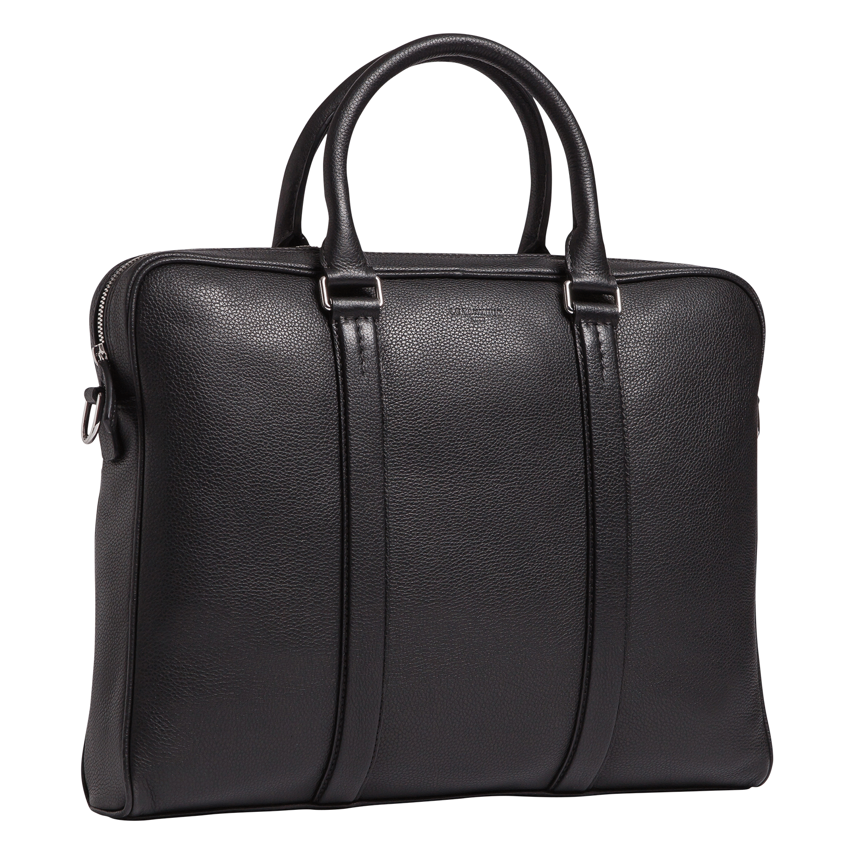 CHARLES - Sac porte documents en cuir grainé | Noir