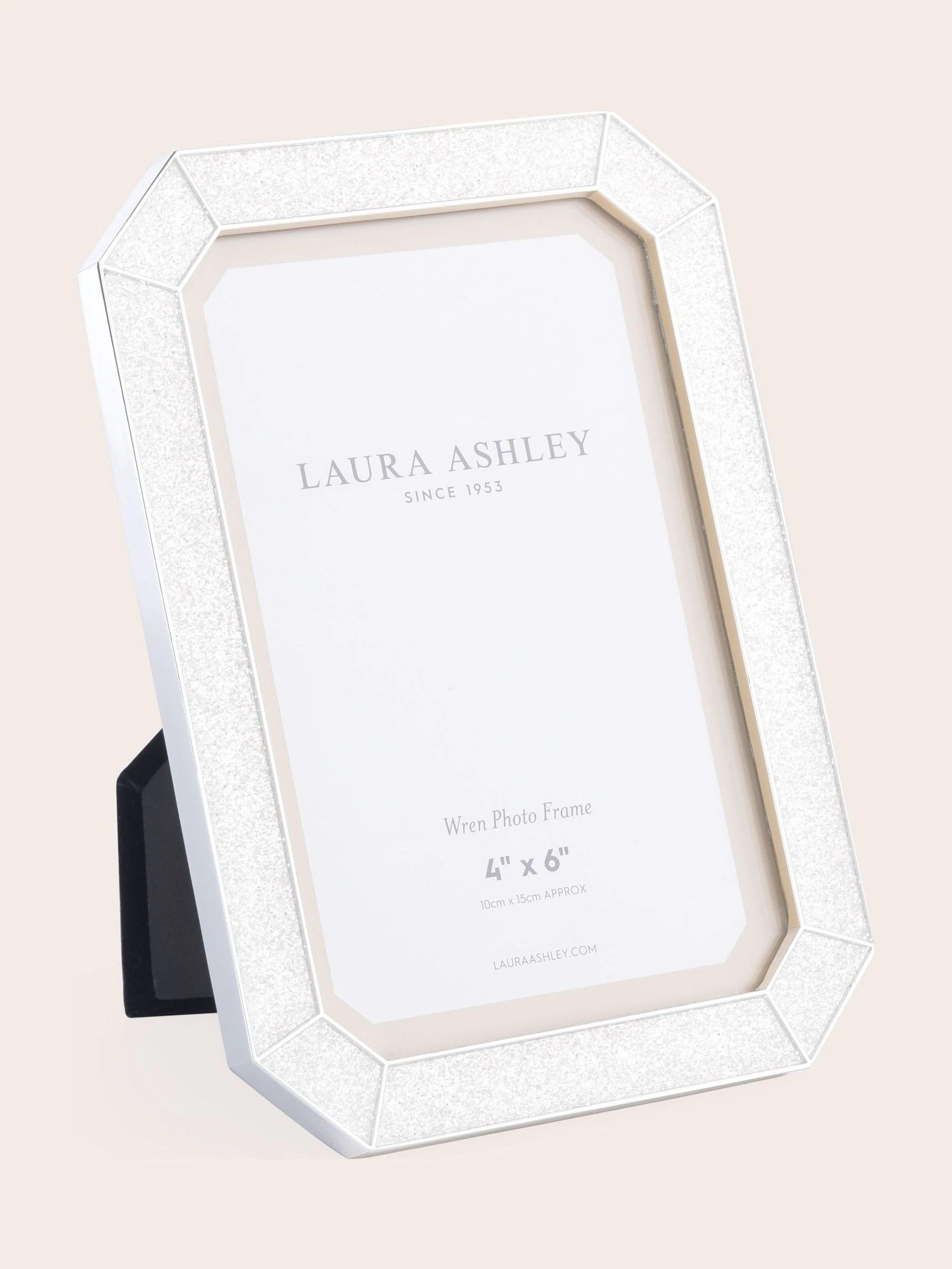 Laura Ashley Wren verzilverde fotolijst met imitatieparel en glitter
