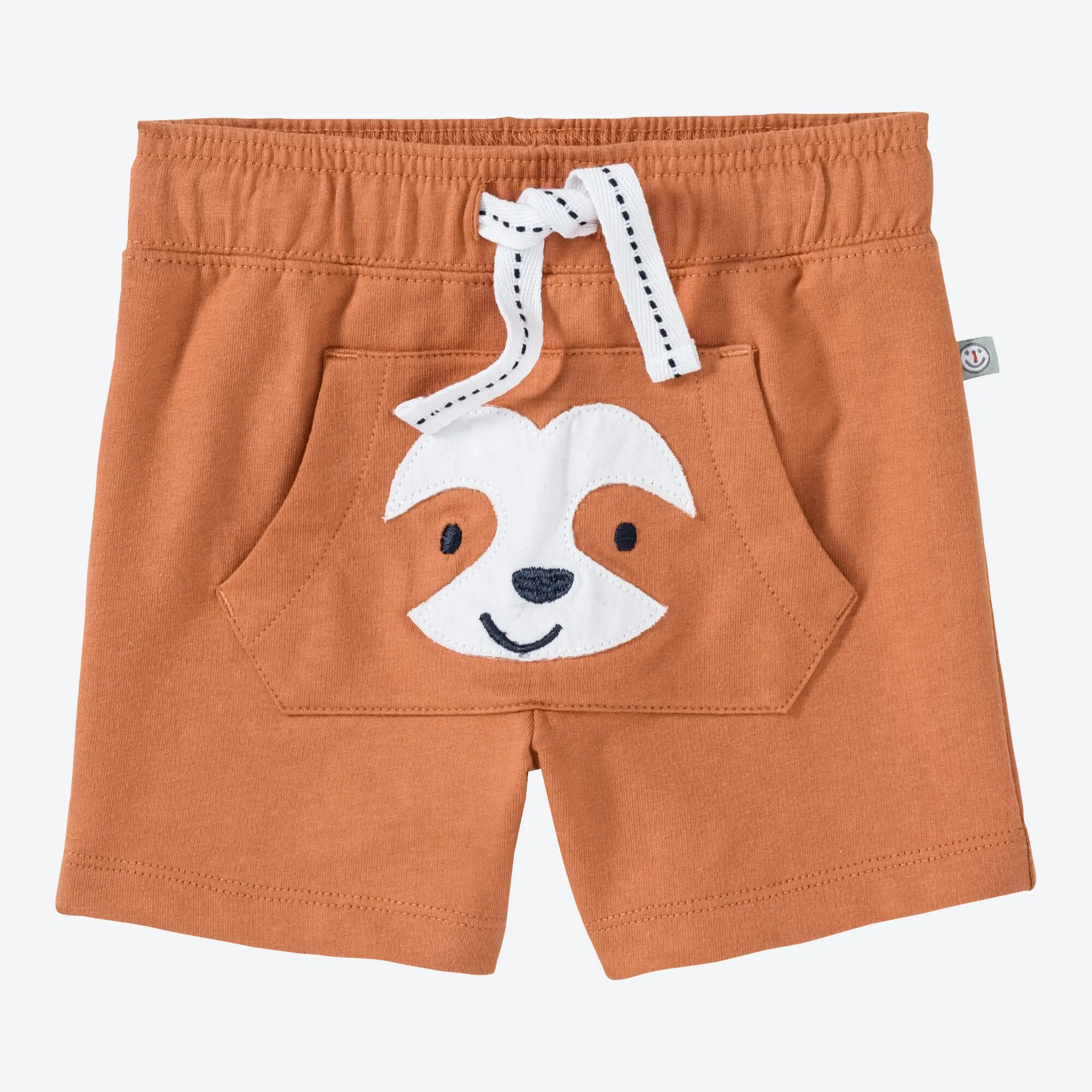 Baby-Jungen-Shorts mit Faultier-Applikation