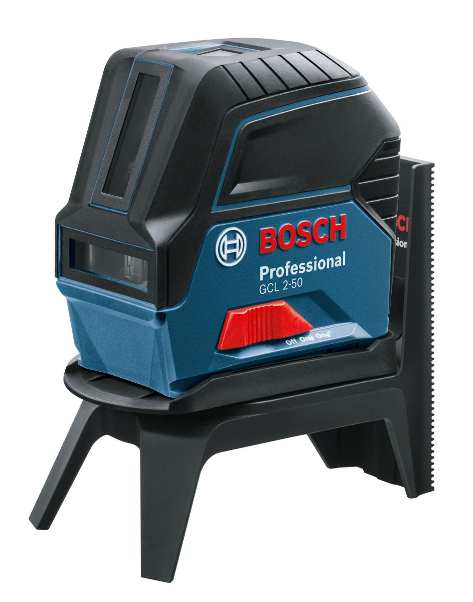 Bosch Professional GCL 2-50 Punt- en kruislijnlaser rood   LR 6 laserontvanger in koffer - 0601066F01
