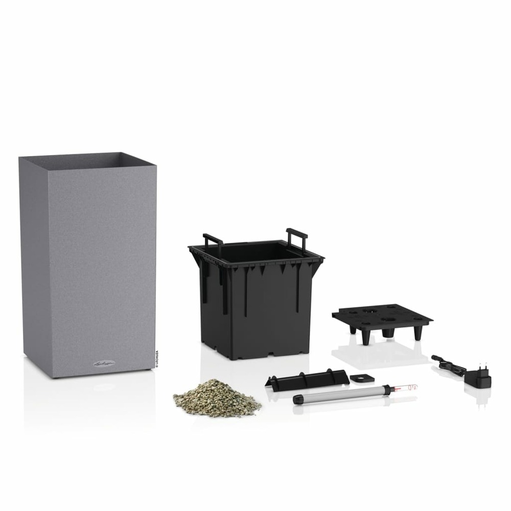 Jardinière canto stone 30 led high all-in-one 30x30 cm
