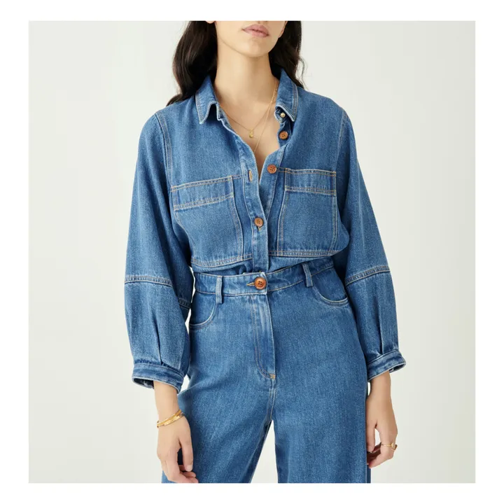 Sessùn Veste Leone Denim Souple | Bleu
