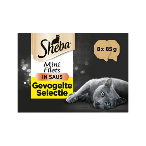 Sheba Gevogelte Selectie Mini Filets in Saus