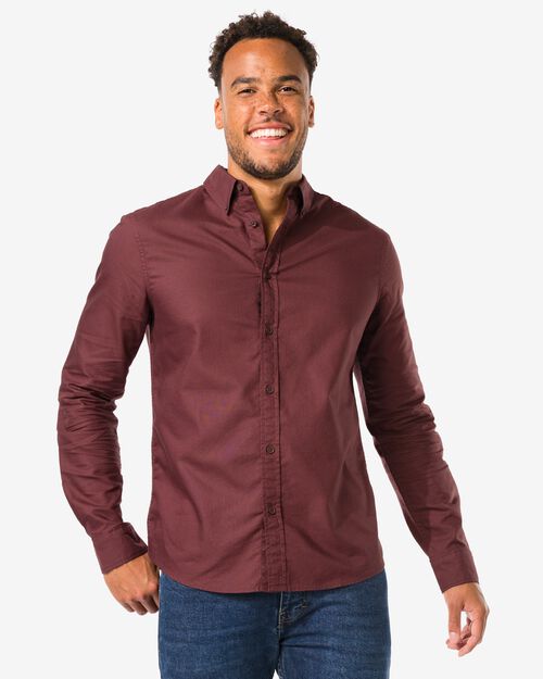 chemise pour hommes bordeaux