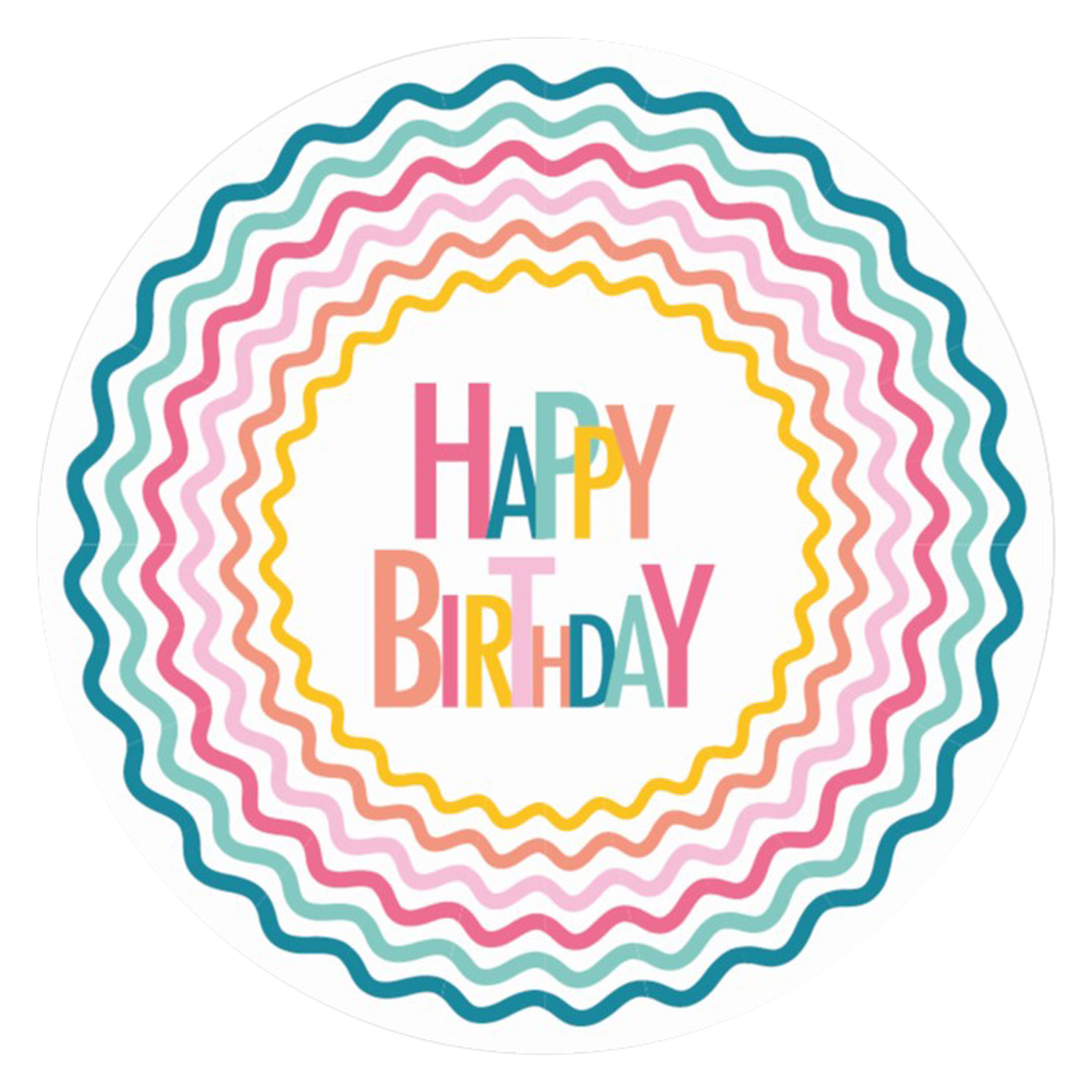 PRATO DE CARTÃO ACTUEL HAPPY BIRTHDAY 23CM 10 UNIDADES