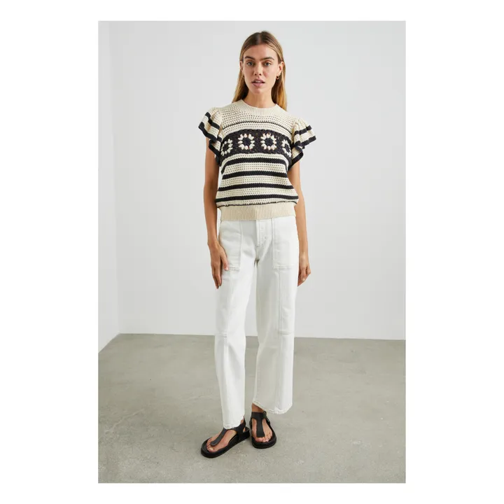 Rails Pull Sans Manches Crochet Penelope | Beige