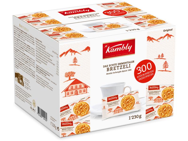 Kambly Guetzli Bretzeli Portionen 300 Stück 1.23 kg Emmentaler Gebäckspezialität