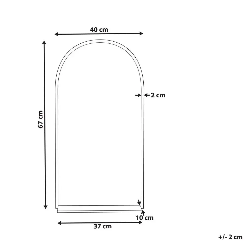 DOMME - Wandspiegel - Zilver - Glas